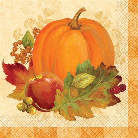 autumn paper dinner napkins